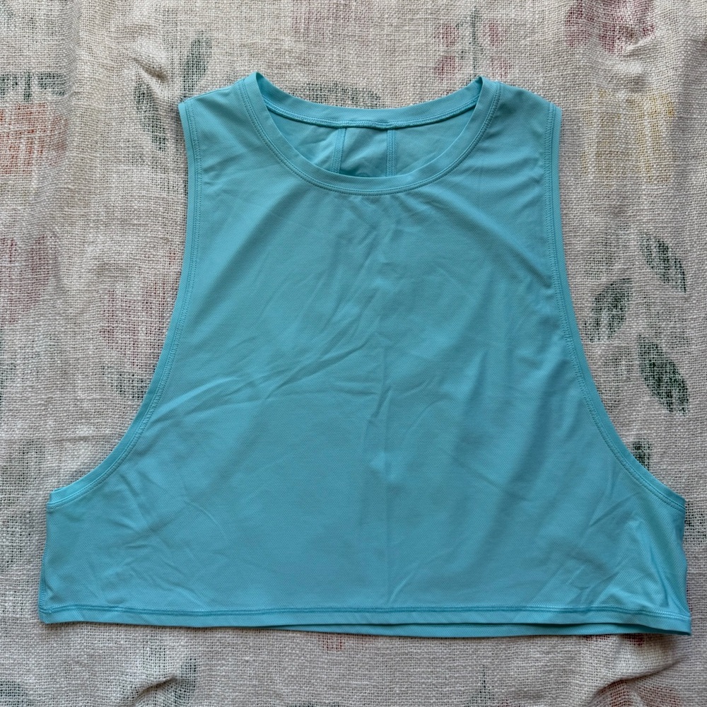 lululemon athletica Charcoal and Aqua Crop Tops